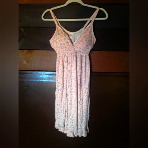Small/medium Secret Treasures Maternity Adorable Pink Leopard Print Nightgown - Picture 1 of 12